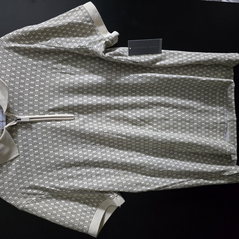 Off-White Geometric Pattern Polo Shirt